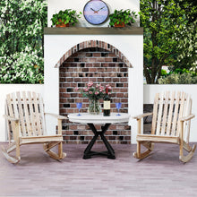 Load image into Gallery viewer, Tangkula Adirondack Rocking Chair with Slatted Seat and High Fanned Back