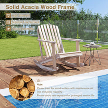 Load image into Gallery viewer, Tangkula Adirondack Rocking Chair with Slatted Seat and High Fanned Back