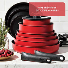 Load image into Gallery viewer, T - Fal Ingenio Expertise Nonstick 14 - Piece Cookware Set, Induction Oven Safe up to 500F, Detachable Handle, Onyx Black