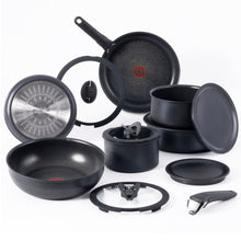 Load image into Gallery viewer, T - Fal Ingenio Expertise Nonstick 14 - Piece Cookware Set, Induction Oven Safe up to 500F, Detachable Handle, Onyx Black