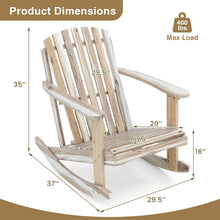 Load image into Gallery viewer, Tangkula Adirondack Rocking Chair with Slatted Seat and High Fanned Back
