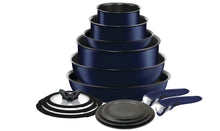 Load image into Gallery viewer, T - Fal Ingenio Expertise Nonstick 14 - Piece Cookware Set, Induction Oven Safe up to 500F, Detachable Handle, Onyx Black