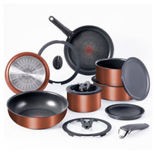 Load image into Gallery viewer, T - Fal Ingenio Expertise Nonstick 14 - Piece Cookware Set, Induction Oven Safe up to 500F, Detachable Handle, Onyx Black