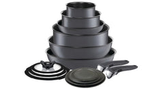 Load image into Gallery viewer, T - Fal Ingenio Expertise Nonstick 14 - Piece Cookware Set, Induction Oven Safe up to 500F, Detachable Handle, Onyx Black