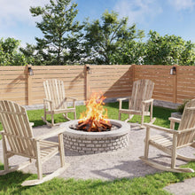 Load image into Gallery viewer, Tangkula Adirondack Rocking Chair with Slatted Seat and High Fanned Back
