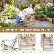 Load image into Gallery viewer, Tangkula Adirondack Rocking Chair with Slatted Seat and High Fanned Back