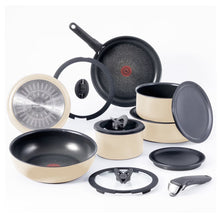 Load image into Gallery viewer, T - Fal Ingenio Expertise Nonstick 14 - Piece Cookware Set, Induction Oven Safe up to 500F, Detachable Handle, Onyx Black