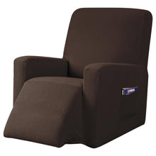 Load image into Gallery viewer, Subrtex Recliner Slipcover with Pockets Stretch Furniture Chair Cover, Chocolate, Size: 32, Brown