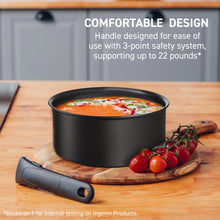 Load image into Gallery viewer, T - Fal Ingenio Expertise Nonstick 14 - Piece Cookware Set, Induction Oven Safe up to 500F, Detachable Handle, Onyx Black